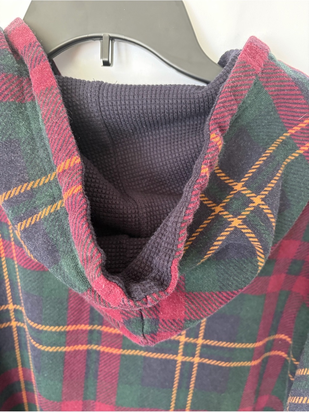 Lauren Ralph Lauren Vintage Hooded Plaid Sweatshirt size medium - Picture 7 of 8